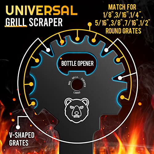 BBQ Grill Scraper Gifts for Men - Stocking Stuffers for Men Women Grill Accessories Cleaner Scraper Cool Gadget for Husband Dad Mom Cleaning Tool Kitchen Gadgets Grilling Tools