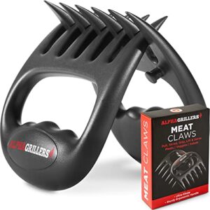 alpha griller meat claws for shredding & meat shredder tool – meat shredder claws & bear claws for shredding meat, smoker accessories for bbq gifts for men & stocking stuffers for men