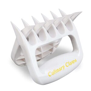 culinary couture white meat claws for shredding and mixing, shredding claws for pulled pork, chicken shredder tool, bbq claws for shredding meat, white elephant gift ideas, stocking stuffer for cooks
