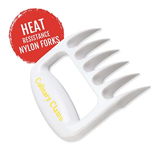 Culinary Couture White Meat Claws for Shredding and Mixing, Shredding Claws for Pulled Pork, Chicken Shredder Tool, BBQ Claws for Shredding Meat, White Elephant Gift Ideas, Stocking Stuffer for Cooks