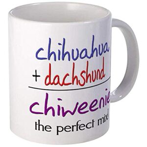 chiweenie perfect mix mug – ceramic 11oz coffee/tea cup gift stocking stuffer