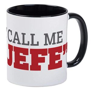 they call me el jefe mug – ceramic 11oz ringer coffee/tea cup gift stocking stuffer