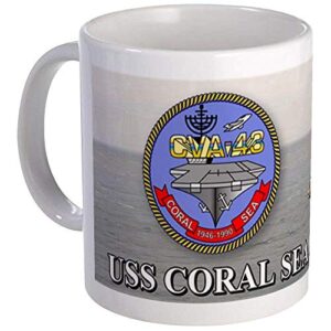 uss coral sea cv-43 mug – ceramic 11oz coffee/tea cup gift stocking stuffer
