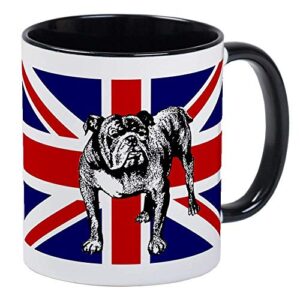 british bulldog flag ringer mug – ceramic 11oz coffee/tea cup gift stocking stuffer