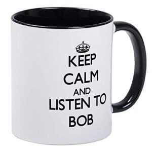 keep calm and listen to bob ringer mug – ceramic 11oz coffee/tea cup gift stocking stuffer