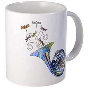 wild french horn mug – ceramic 11oz coffee/tea cup gift stocking stuffer