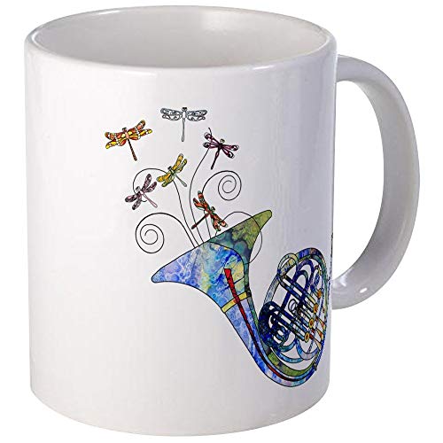 Wild French Horn Mug - Ceramic 11oz Coffee/Tea Cup Gift Stocking Stuffer