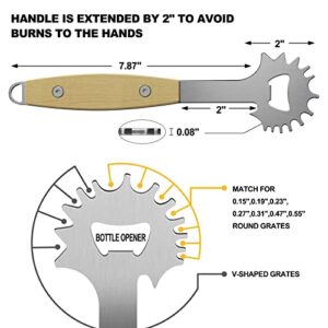 BBQ Grill Scraper - Stocking Stuffers for Men, Cleaner Tool for Outdoor Grill Grate, Practical Gift for Husband Dad Mom, Grill Scraper Bristle Free Fits Most Grill Grate