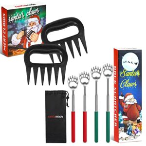santamade santa’s claws stocking stuffers for men women, meat claws for shredding and back scratchers