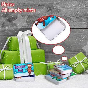 10 Pieces Christmas Mint Tins Candy Poop Mint Tins Gift Funny Candy Metal Box Stocking Stuffers for Adults Kids Teen (Vivid Style)