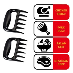 Barbecue Meat Claws for Shred, Cut, Stocking Stuffers for Men, Friend Box | Grilled Chicken Splitter | Multi-Purpose BBQ Fork Accessory for Beef, Pork