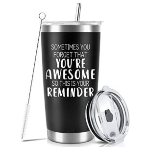 gifts for men women him husband dad – 20 oz tumbler cup with straws, lids-inspirational stocking stuffers for fathers day,christmas,birthday,valentines day thank you gifts for best friend brothers son