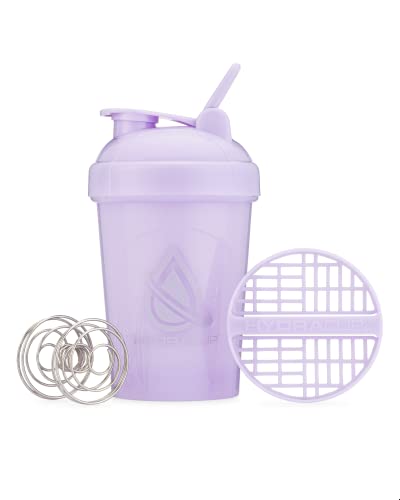 HydraCup [5 Pack] - 20oz Shaker Bottle for Protein Mixes, Barbell Blender Wire Whisk & Mixing Grid, Shaker Cup BPA Free, Shakes Value Pack