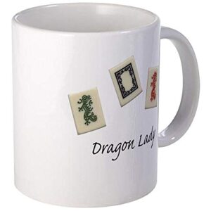 dragon lady mah jongg mug – ceramic 11oz coffee/tea cup gift stocking stuffer