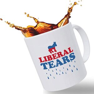 father’s day gift mugs for dad – “lib tears” funny 14 oz ceramic novelty coffee mug | christmas stocking stuffer or birthday gift for dad from son or daughter | husband gifts from wife | gift boxed