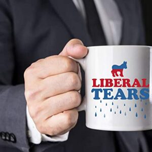 Father's Day Gift Mugs for Dad – “Lib Tears” Funny 14 oz Ceramic Novelty Coffee Mug | Christmas Stocking Stuffer or Birthday Gift for Dad from Son or Daughter | Husband Gifts from Wife | Gift Boxed