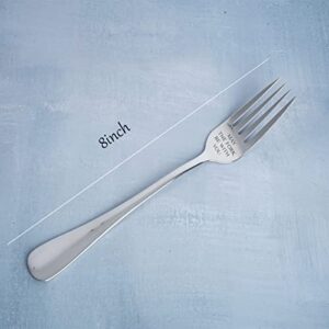 May The Fork Be With You Dinner Fork Funny Engraved Dinner Fork Easter Basket Stuffers for Kids Him Her Boyfriend Girlfriend Husband Wife