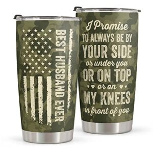 macorner valentines day gifts for him – stainless steel tumbler 20oz – funny birthday gift for husband from wife & anniversary present for him – gifts for men best husband – christmas gift for husband