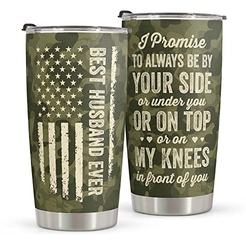 Macorner Valentines Day Gifts for Him - Stainless Steel Tumbler 20oz - Funny Birthday Gift for Husband from Wife & Anniversary Present for Him - Gifts for Men Best Husband - Christmas Gift For Husband