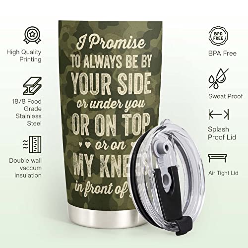 Macorner Valentines Day Gifts for Him - Stainless Steel Tumbler 20oz - Funny Birthday Gift for Husband from Wife & Anniversary Present for Him - Gifts for Men Best Husband - Christmas Gift For Husband