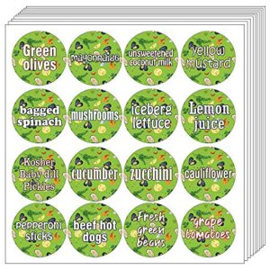 Creanoso Kitchen Ingredients Item Labels Text Stickers (20-Sheet) – Gift Giveaways Stickers for Chefs – Premium Quality Design Food Label Stickers for Kitchen – Unique Rewards Incentives for Men Women