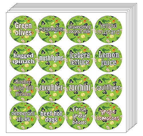 Creanoso Kitchen Ingredients Item Labels Text Stickers (20-Sheet) – Gift Giveaways Stickers for Chefs – Premium Quality Design Food Label Stickers for Kitchen – Unique Rewards Incentives for Men Women