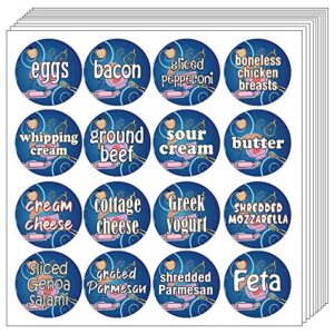 Creanoso Kitchen Ingredients Item Labels Text Stickers (20-Sheet) – Gift Giveaways Stickers for Chefs – Premium Quality Design Food Label Stickers for Kitchen – Unique Rewards Incentives for Men Women