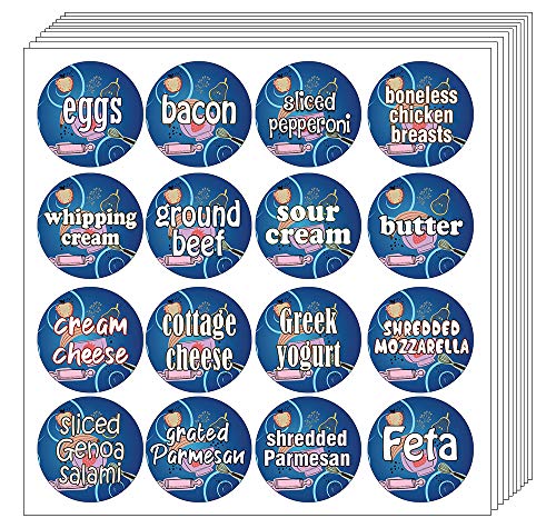 Creanoso Kitchen Ingredients Item Labels Text Stickers (20-Sheet) – Gift Giveaways Stickers for Chefs – Premium Quality Design Food Label Stickers for Kitchen – Unique Rewards Incentives for Men Women