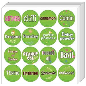 Creanoso Kitchen Ingredients Item Labels Text Stickers (20-Sheet) – Gift Giveaways Stickers for Chefs – Premium Quality Design Food Label Stickers for Kitchen – Unique Rewards Incentives for Men Women