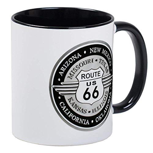 Route 66 States RINGER Mug - Ceramic 11oz Coffee/Tea Cup Gift Stocking Stuffer