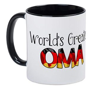 oma mug – ceramic 11oz ringer coffee/tea cup gift stocking stuffer