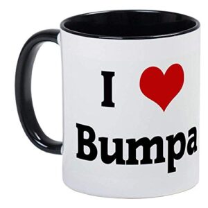 i love bumpa mug – ceramic 11oz ringer coffee/tea cup gift stocking stuffer