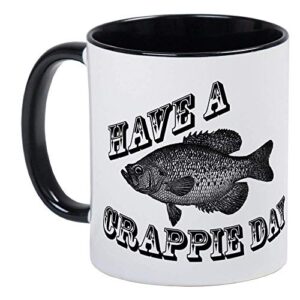 have a crappie day mug – ceramic 11oz ringer coffee/tea cup gift stocking stuffer