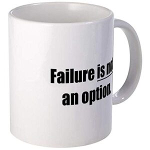 failure is not an option mug – ceramic 11oz coffee/tea cup gift stocking stuffer