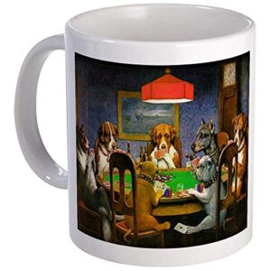 dogs playing poker mug – ceramic 11oz coffee/tea cup gift stocking stuffer