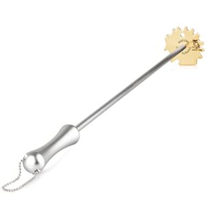 Universal Brass Grill Scraper with Handle, and an Additional Universal Stainless Steel Grill Scraper Combo - Stocking Stuffers for Mom