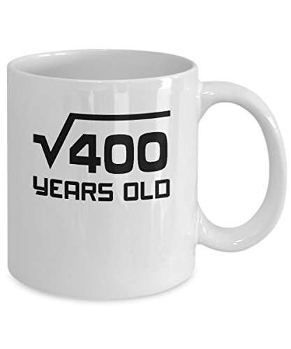 20th Birthday White Mugs For Him Her Men Women |Gifts For 20 Years Old Bday Party For Boys Girls Couple | 2003 Funny 11oz Coffee Cup Presents For Husband Wife | Square Root of 400 | Tesy home