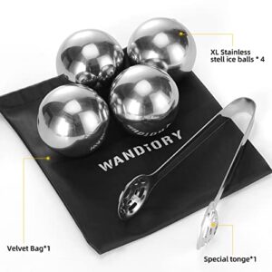 Ice Cubes Whiskey Stones, Reusable Stainless Steel Ice Cubes, Whiskey Chilling Stones for Drink, Metal Whiskey Balls Ideal for Scotch, Bourbon and Irish Whiskey, Barware Tool Set Bar Accessories