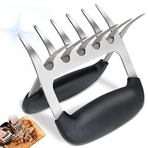 FENDIC Metal Meat Shredder Claws, 2Pcs Durable Metal Meat Claws for Shredding, Meat Shredding Claws for BBQ, Multifunctional Pulled Pork Claws, BBQ Claws for Shredding Meat Pork/Turkey/Beef/Chicken…