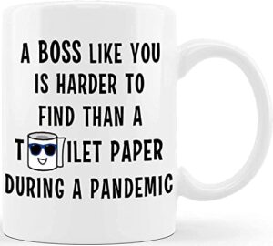 funny coffee mug boss like you harder to find gag gift ideas for bosses at office male female lady gifts for men women adult employee coworkers staff business white 11 oz