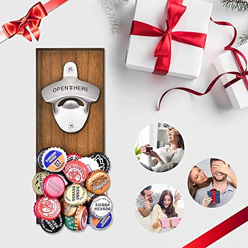 Gifts for Men, Christmas Stocking Stuffers for Dad, Whiskey Stones, Wall Mounted Magnetic Bottle Opener,Unique Christmas Beer Gift Ideas for Him Boyfriend, Stocking Stuffers Cool Stuff Gadgets