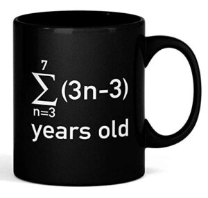 math equation 60th birthday 60 years old 11 oz black mug – unique novelty ceramic coffee cup and present for geek nerd algebra and science lover – perfect christmas and b day gift for men and women