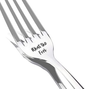 stainless steel engraved fork gifts for men women friends – funny may the fork be with you dinner fork gift cute birthday christmas thanksgiving day presents