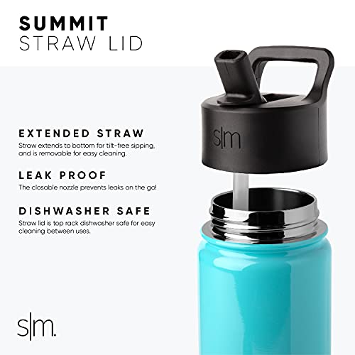 Simple Modern Marvel Water Bottle with Straw Lid Vacuum Insulated Stainless Steel Metal Thermos | Gifts for Women Men Reusable Leak Proof Flask | Summit Collection | 32oz Captain America Shield