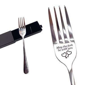 may the fork be with you dinner forks, 1pcs may the fork be with you cooking fork kitchen forks cute random gifts for boyfriend may the fork be with you fork gift star wars kitchen accessories