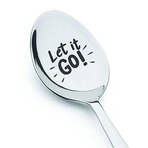 gift for co workers – let it go engraved spoon gift forfriends | aafirmation gift boyfriend | inspirational encouragement gift for daughter son | birthday christmas gift for men women – 7 inch spoon