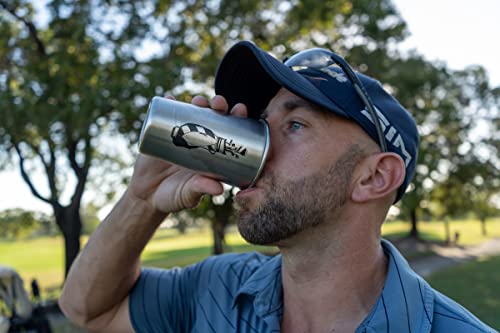 Golf Stainless Steel Pint Cups (Set of 4) - Unique Birthday, Christmas, or Father's Day Stackable Mug Gift for Men, Dads, and Coffee Lovers