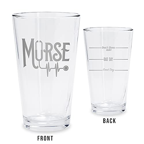 Bad Bananas Male Nurse Gift - Murse 16 oz Pint Beer Glass - Funny Father's Day Nursing Gift Ideas For Men Coworkers - Male Nurse Gifts