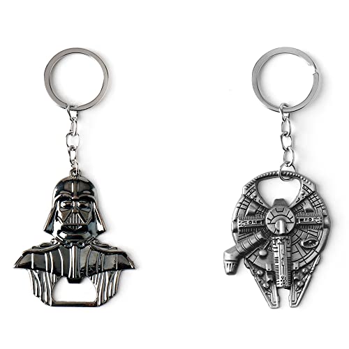 Star Wars Bottle Opener - Star Wars Keychain - Darth Vader Beer Bottle Opener Manual Alloy 2 PCS