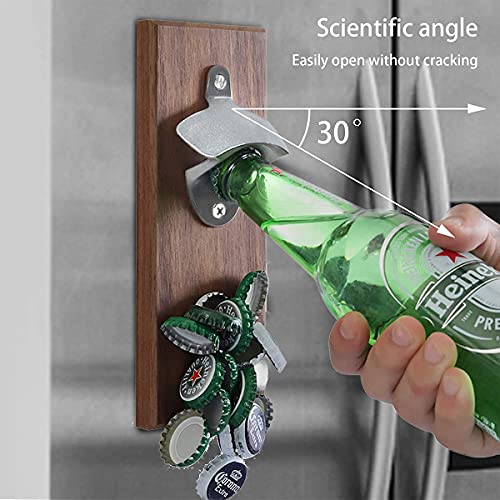 JIEZEE Gifts for Boyfriend Men Dad, Bottle Opener Wall Mounted Magnetic, Unique Beer Gift Ideas for Him Husband Grandpa Uncle, Cool Gadgets Christmas Stocking Stuffer